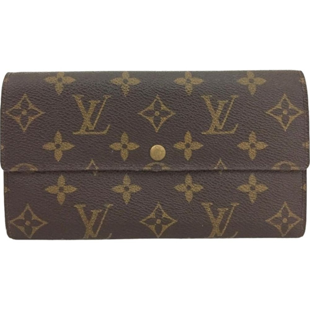 Louis Vuitton Monogram Canvas Wallet in Brown and Gold